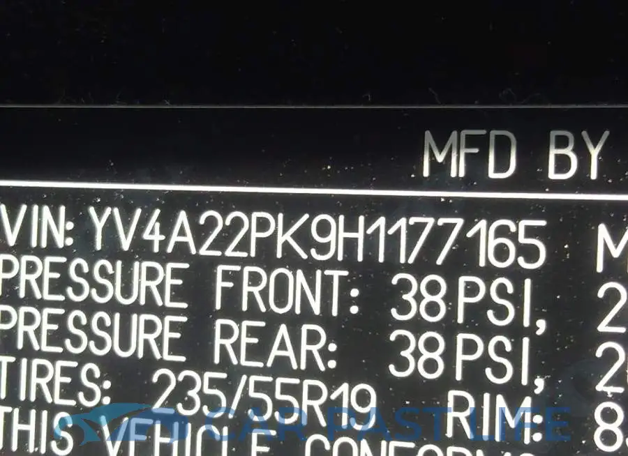YV4A22PK9H1177165# 9