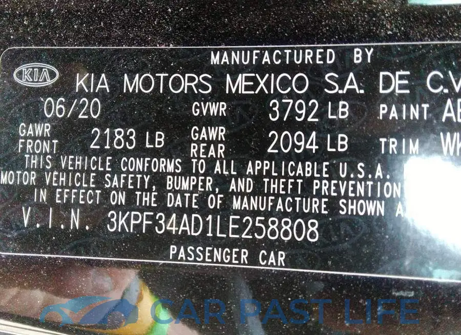 3KPF34AD1LE258808# 9