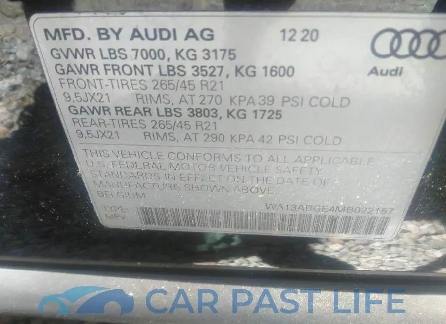 WA13ABGE4MB022157# 9