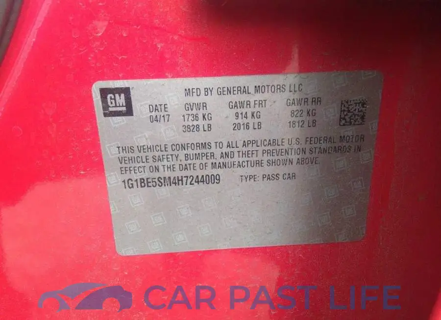 1G1BE5SM4H7244009# 9