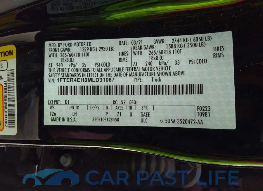 1FTER4EH0MLD31067# 9