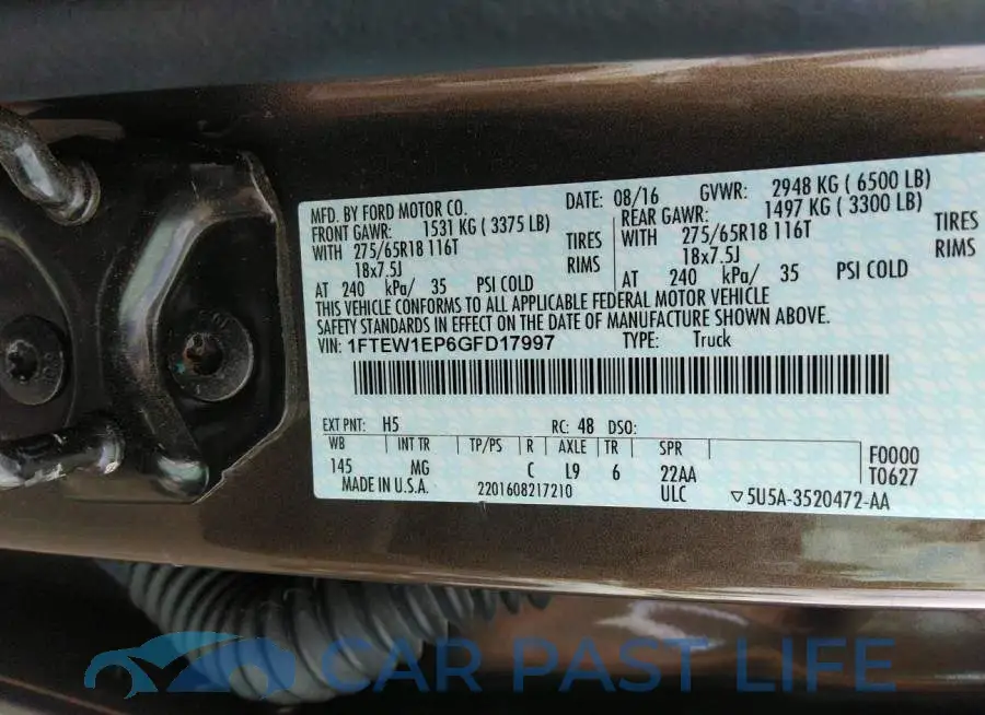 1FTEW1EP6GFD17997# 9