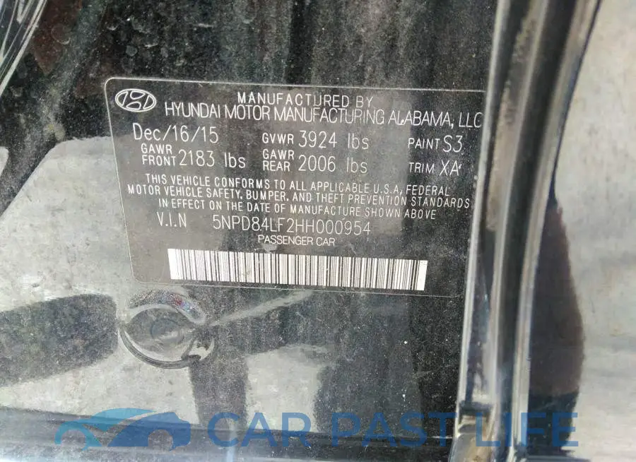 5NPD84LF2HH000954# 9