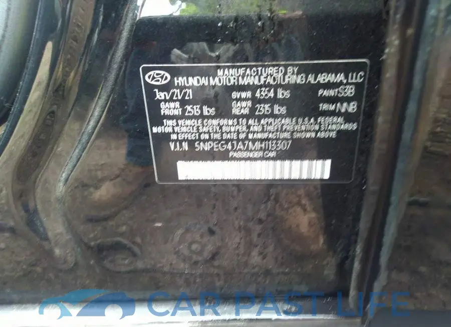 5NPEG4JA7MH113307# 9