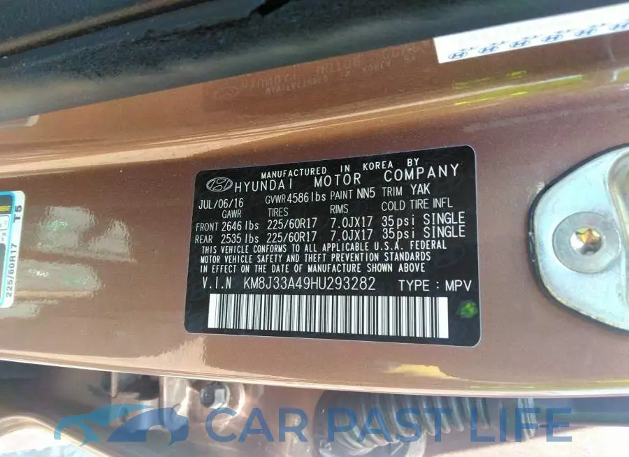 KM8J33A49HU293282# 9
