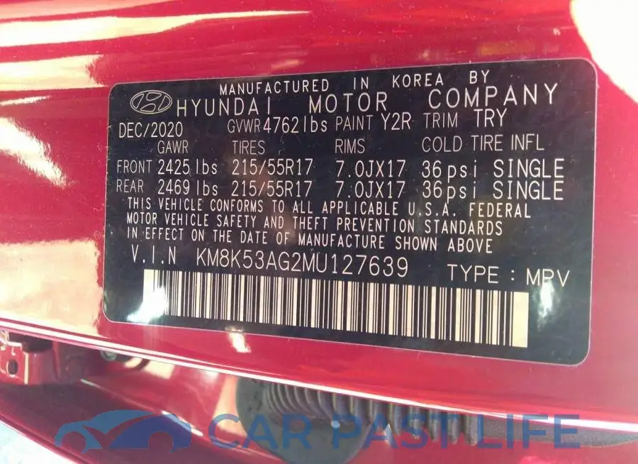 KM8K53AG2MU127639# 9