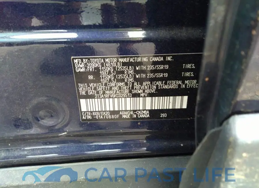2T3A1RFV6KC029513# 9