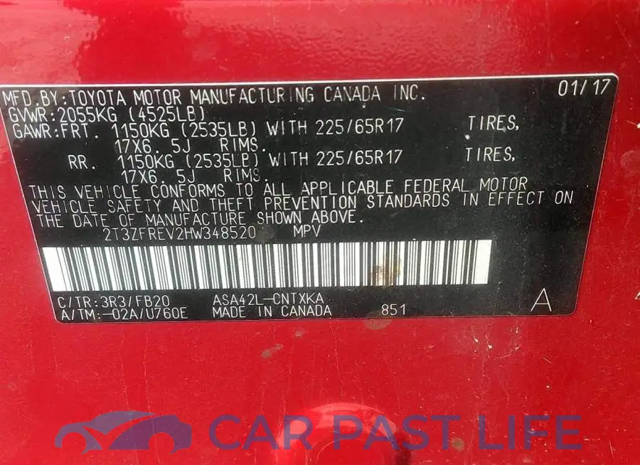 2T3ZFREV2HW348520# 9