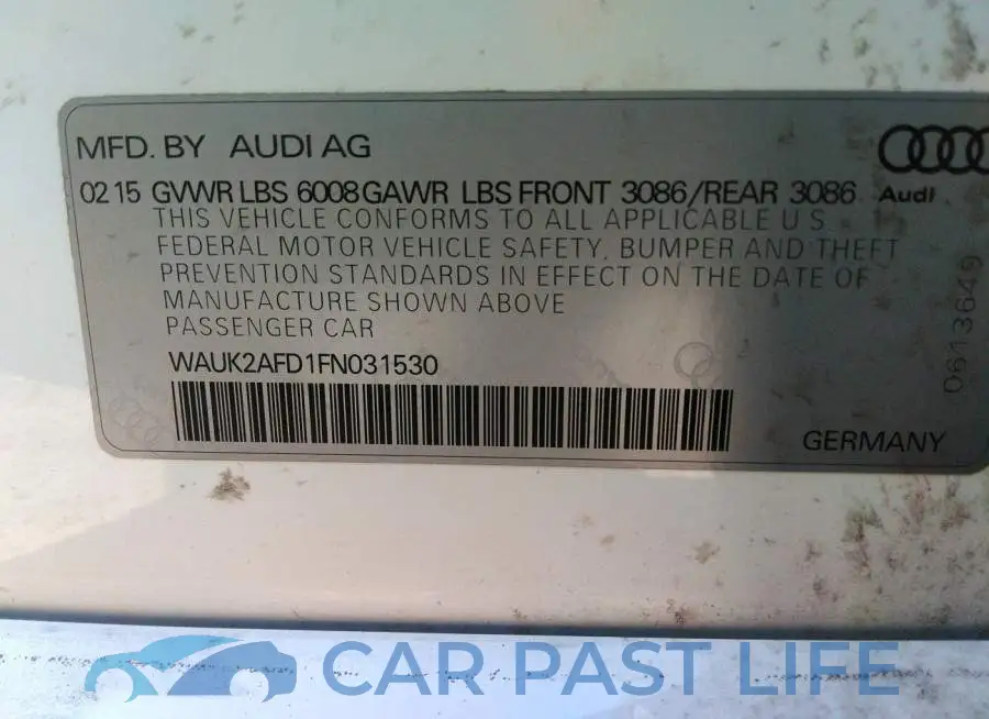 WAUK2AFD1FN031530# 9