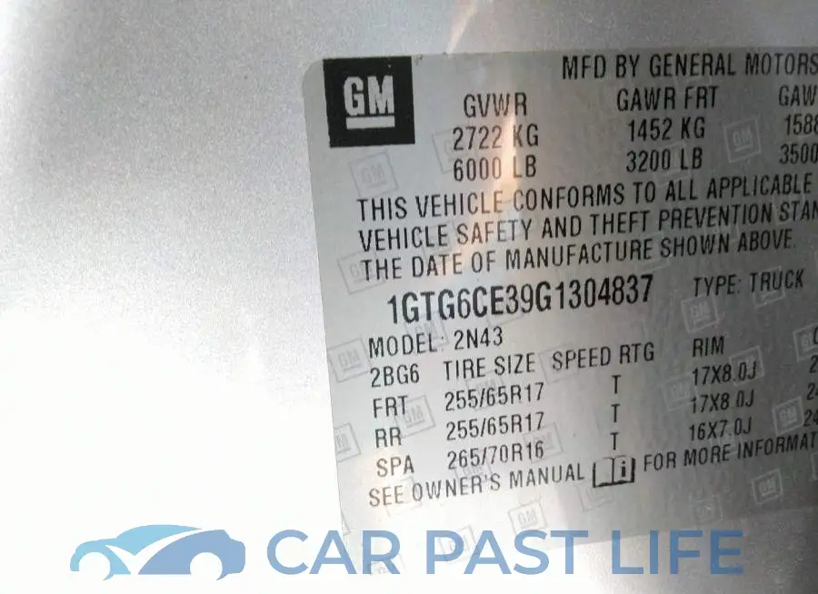 1GTG6CE39G1304837# 9