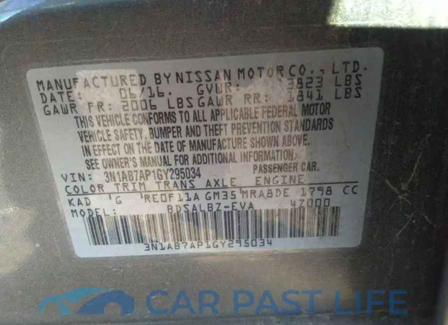 3N1AB7AP1GY295034# 9