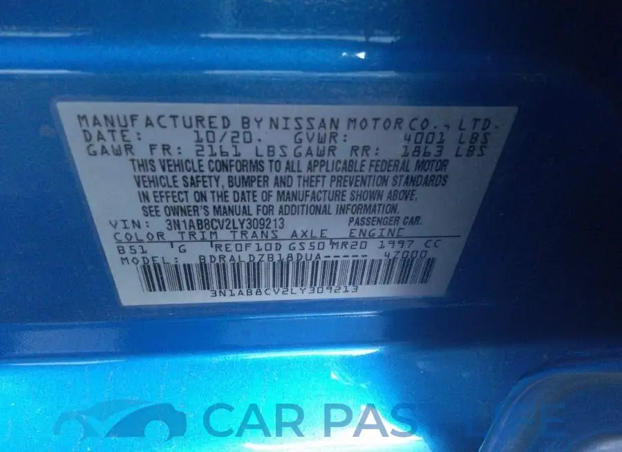 3N1AB8CV2LY309213# 9