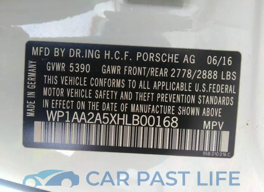 WP1AA2A5XHLB00168# 9