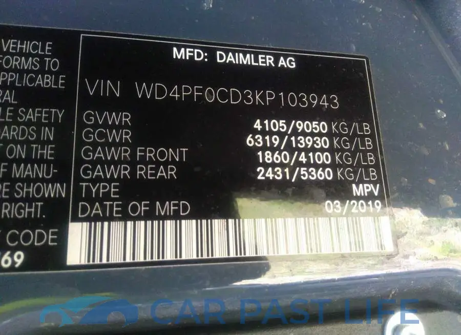 WD4PF0CD3KP103943# 9