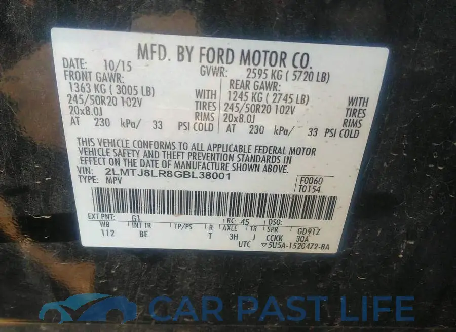 2LMTJ8LR8GBL38001# 9