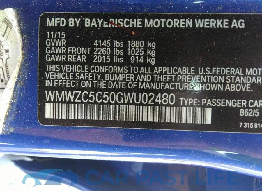 WMWZC5C50GWU02480# 9