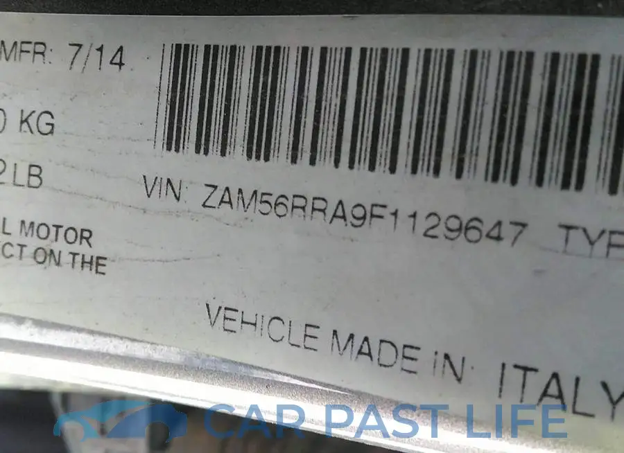 ZAM56RRA9F1129647# 9