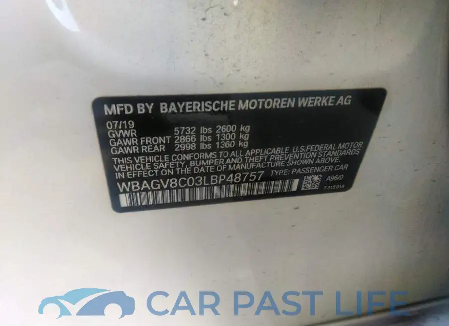 WBAGV8C03LBP48757# 9