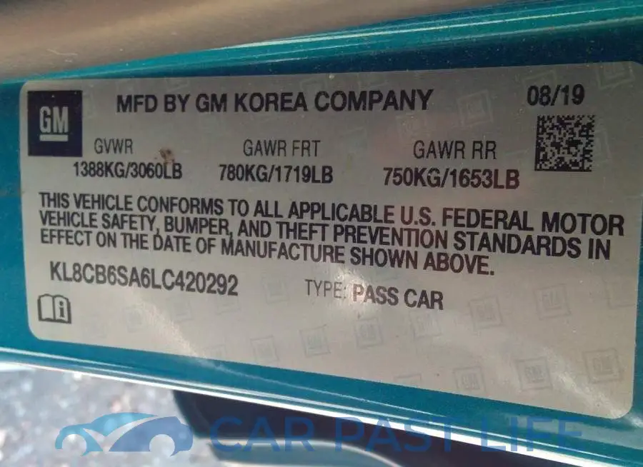 KL8CB6SA6LC420292# 9