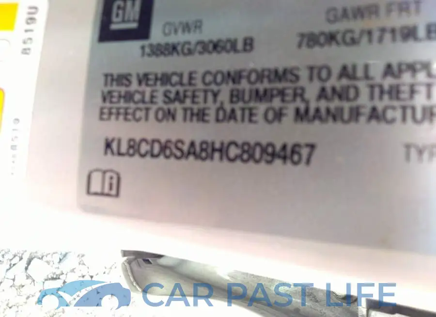 KL8CD6SA8HC809467# 9