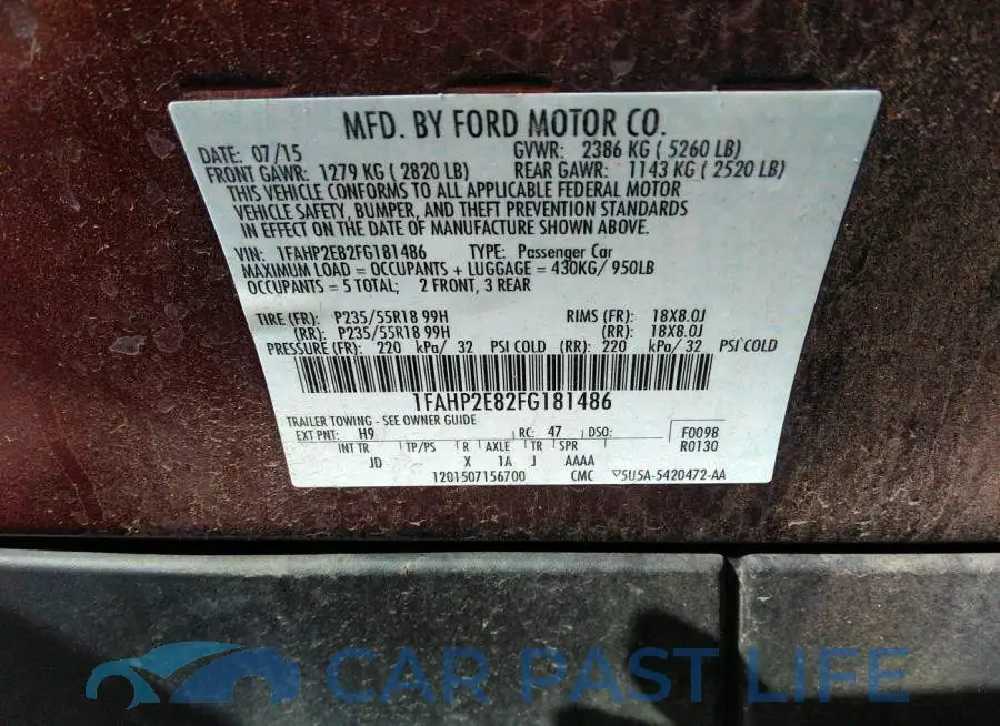 1FAHP2E82FG181486# 9