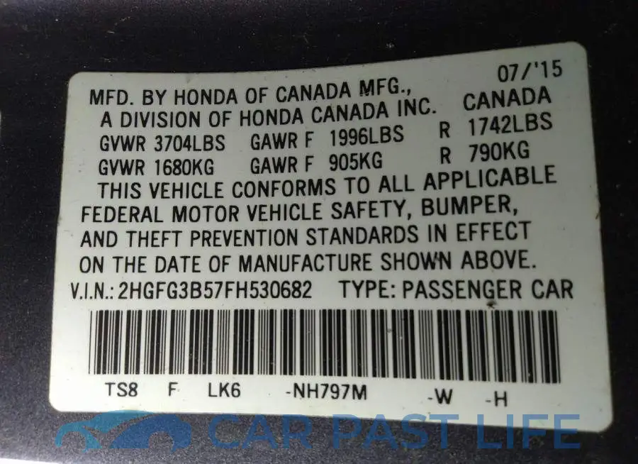 2HGFG3B57FH530682# 9