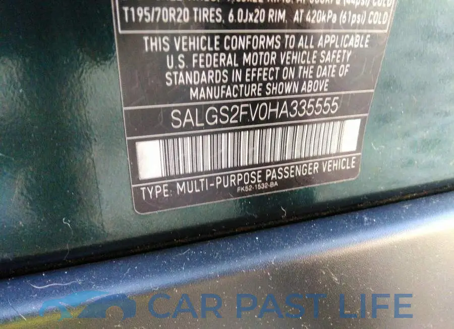 SALGS2FV0HA335555# 9