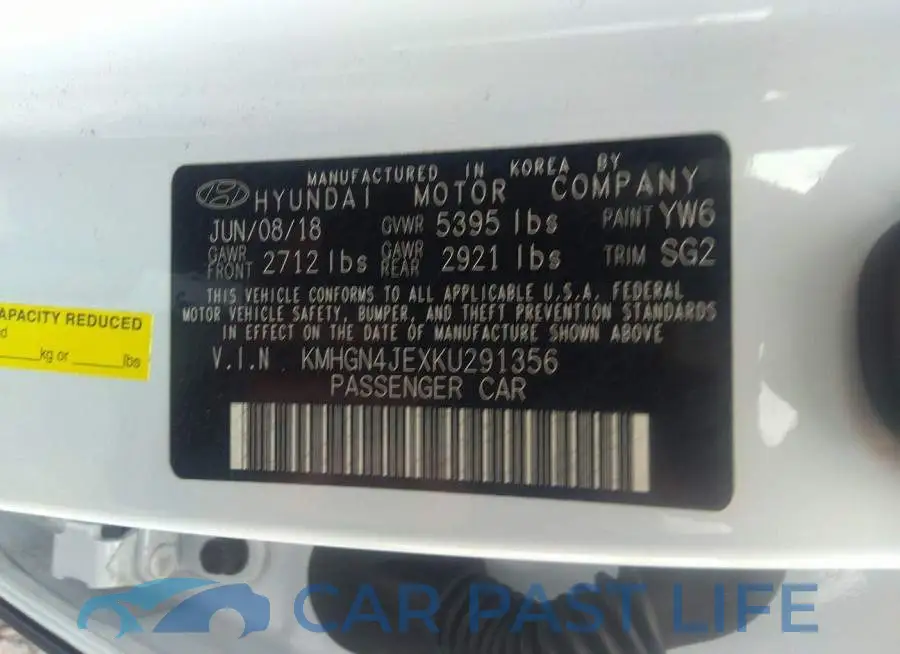 KMHGN4JEXKU291356# 9