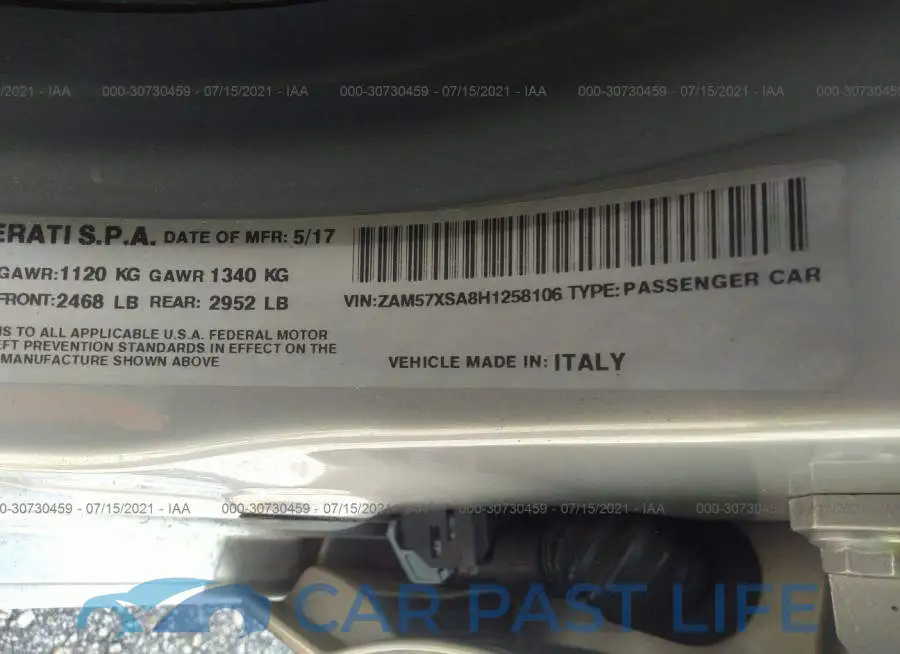 ZAM57XSA8H1258106# 9