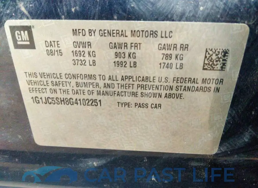 1G1JC5SH8G4102251# 9