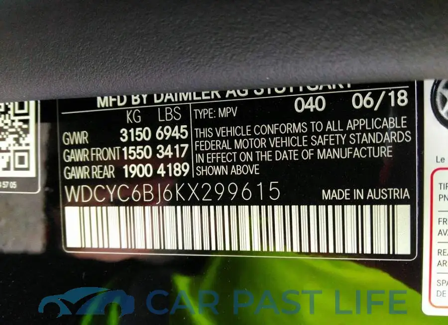 WDCYC6BJ6KX299615# 9