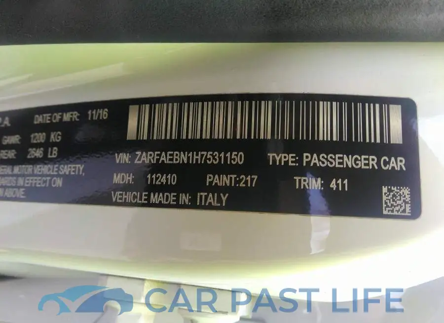 ZARFAEBN1H7531150# 9