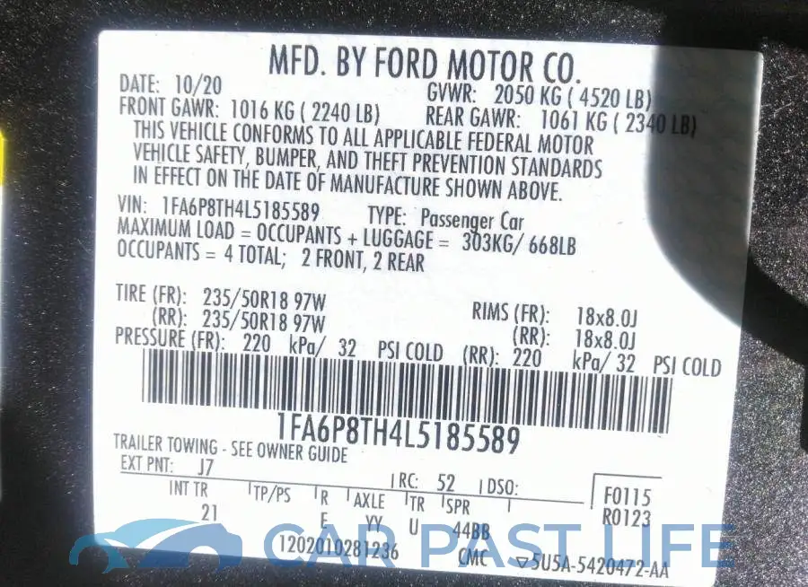 1FA6P8TH4L5185589# 9