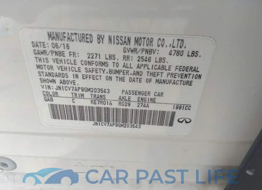 JN1CV7AP9GM203543# 9