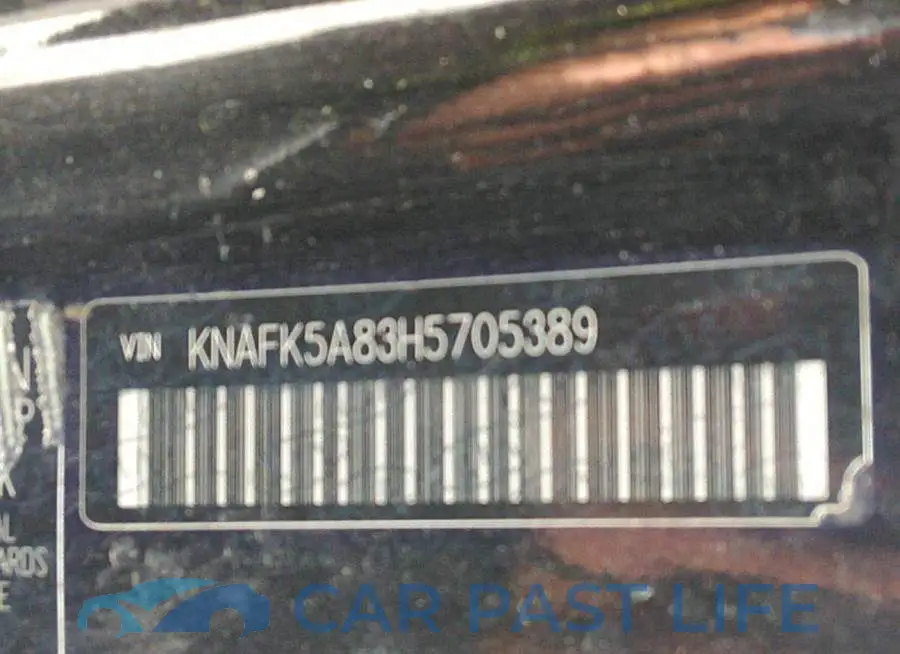 KNAFK5A83H5705389# 9