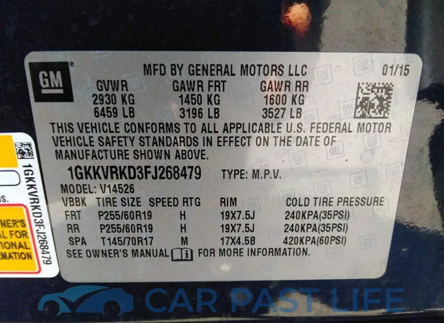 1GKKVRKD3FJ268479# 9