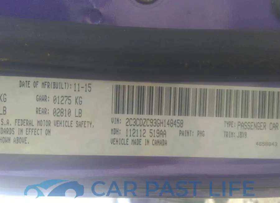 2C3CDZC93GH148458# 9