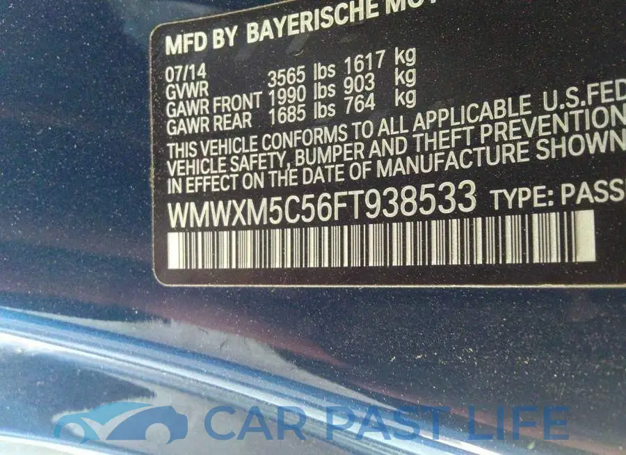 WMWXM5C56FT938533# 9
