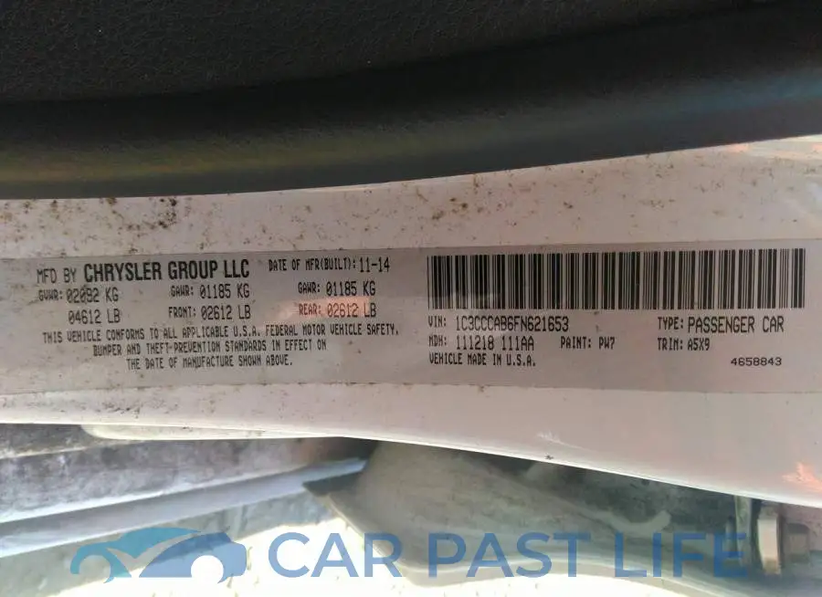1C3CCCAB6FN621653# 9