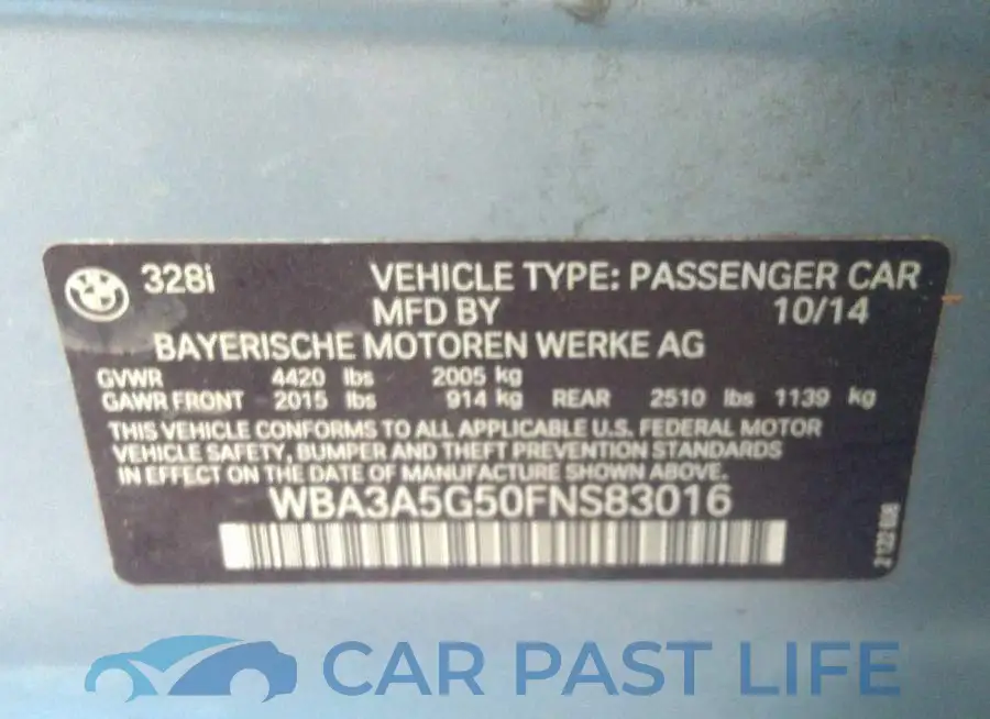 WBA3A5G50FNS83016# 9