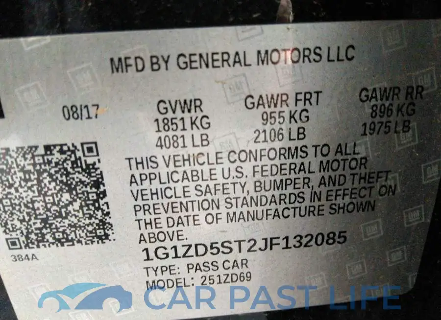 1G1ZD5ST2JF132085# 9
