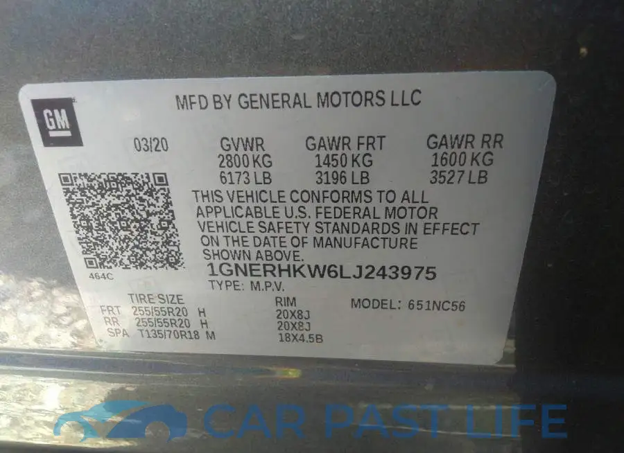 1GNERHKW6LJ243975# 9