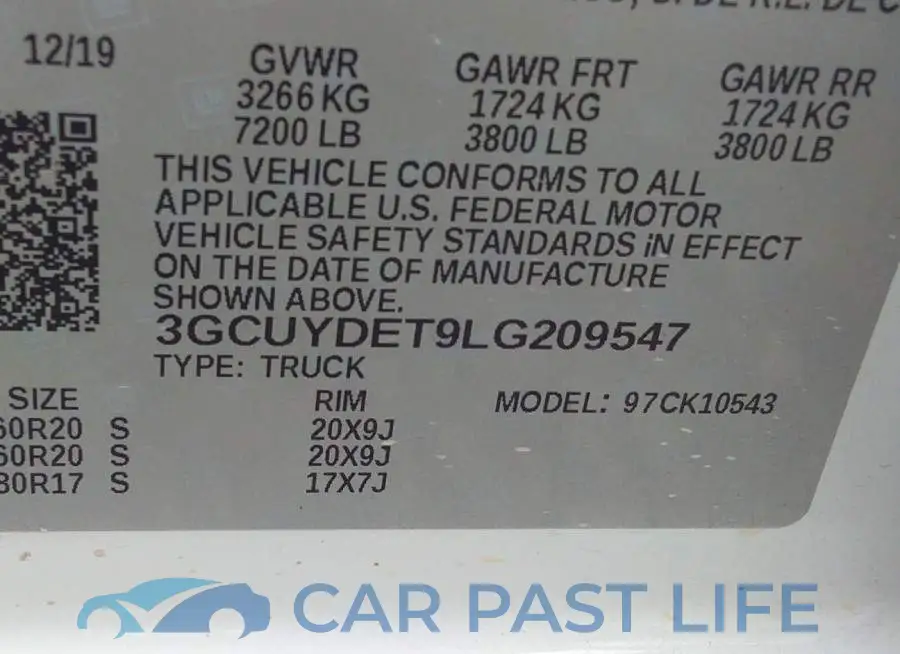 3GCUYDET9LG209547# 9