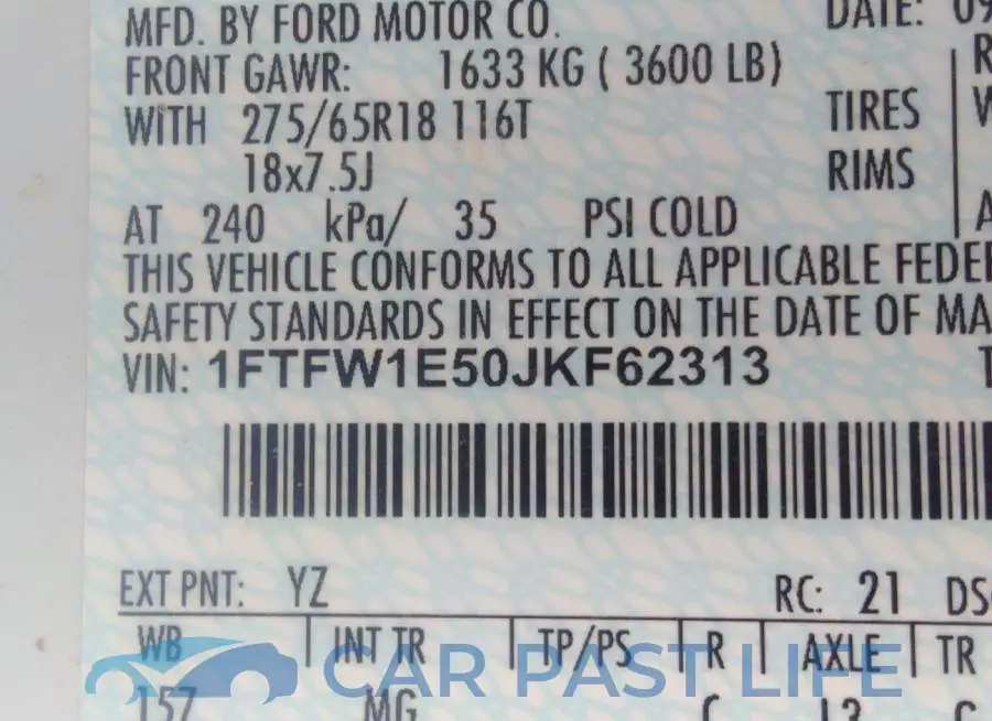 1FTFW1E50JKF62313# 9