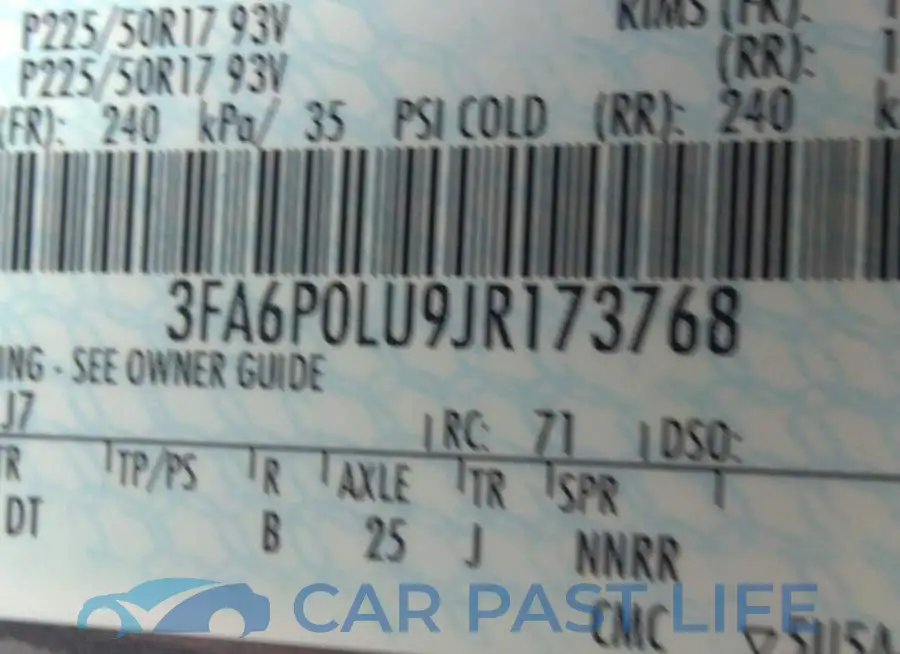 3FA6P0LU9JR173768# 9