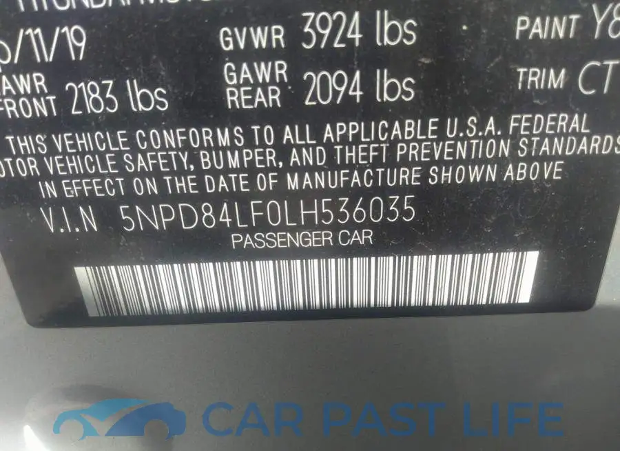 5NPD84LF0LH536035# 9