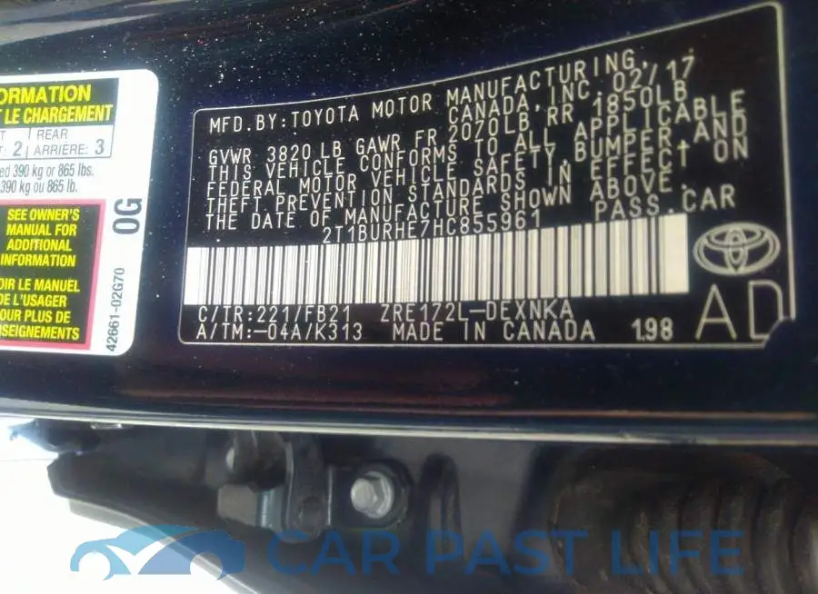 2T1BURHE7HC855961# 9