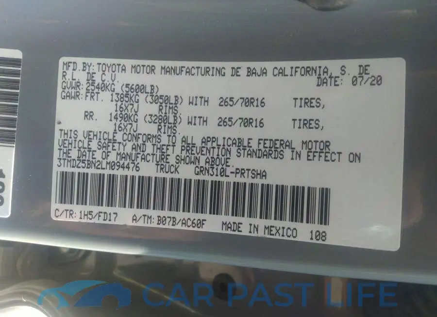 3TMDZ5BN2LM094476# 9