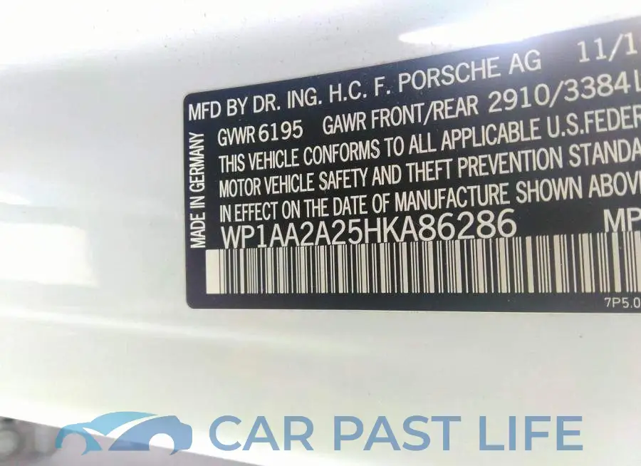 WP1AA2A25HKA86286# 9