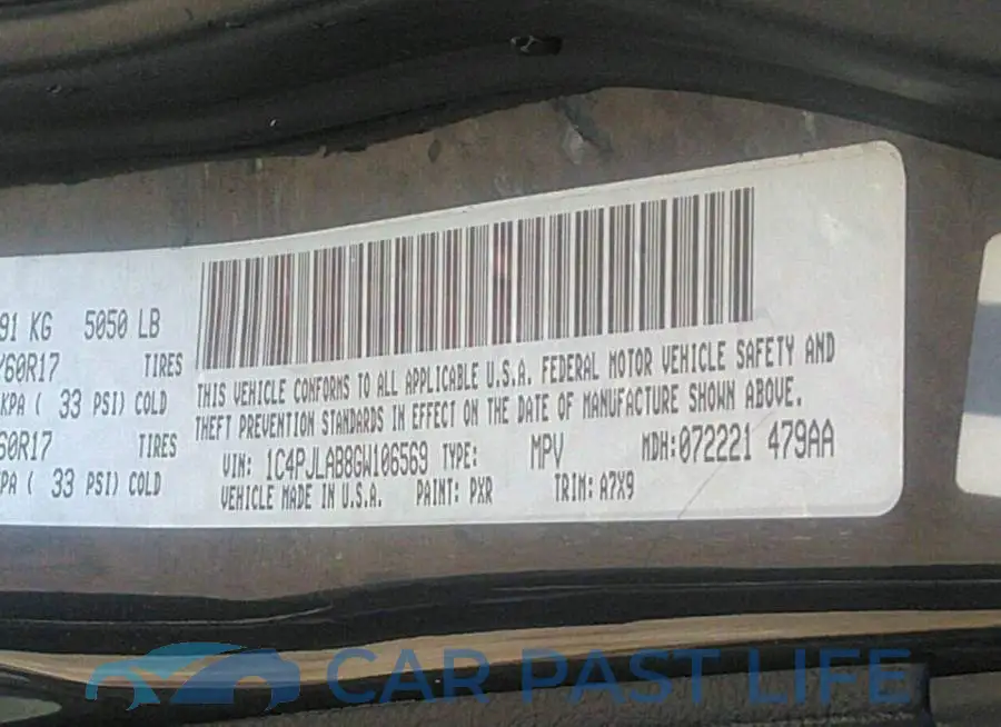 1C4PJLAB8GW106569# 9